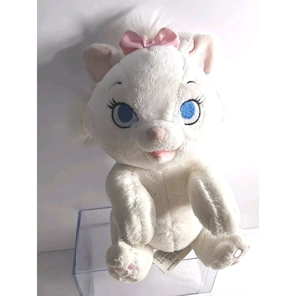 Disney Parks Babies Aristocats Marie Plush White Kitten Cat Stuffed Animal 9"